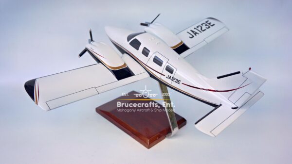 Model of Piper PA-34 Seneca with detailed craftsmanship.